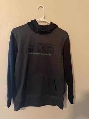 FXR Performance Dark Gray and Black Pullover Hoodie